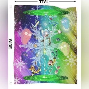 Rick And Morty Soft Warm Fleece Throw Blanket 50” x 40”